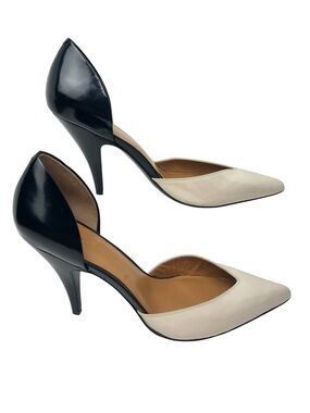 3.1 Phillip Lim Ava D'Orsay Leather Color Block Pointed Toe Retro Style Pumps
